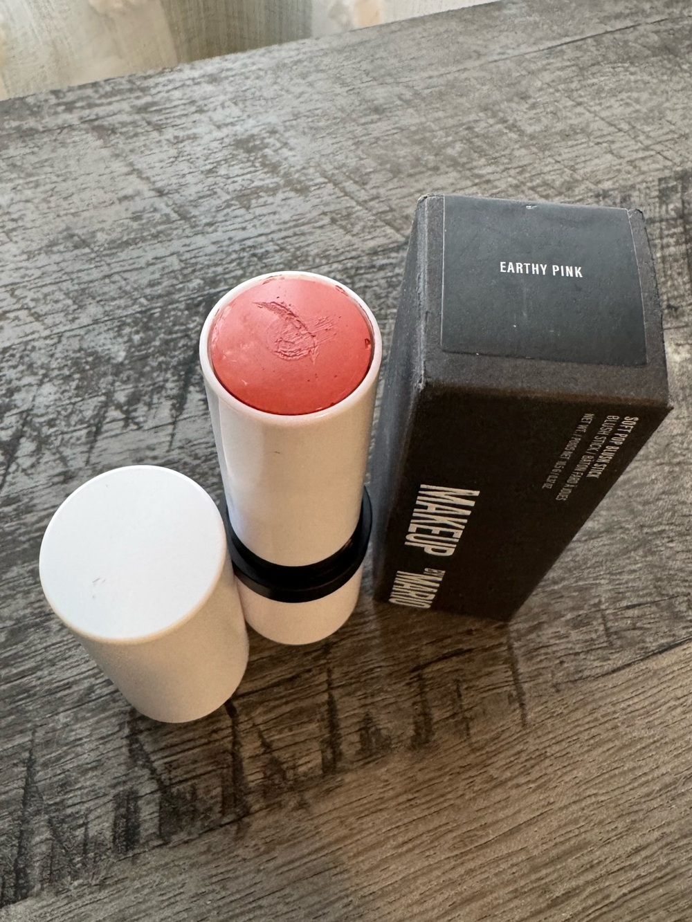 Makeup By Mario Soft Pop Blush Stick — Earthy Pink w/ Built In Brush (NIB)